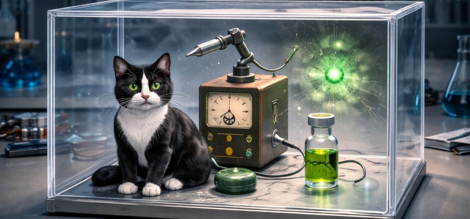 შროდინგერის კატა არის ერთ-ერთი ყველაზე ცნობილი აზრობრივი ექსპერიმენტი ფიზიკაში